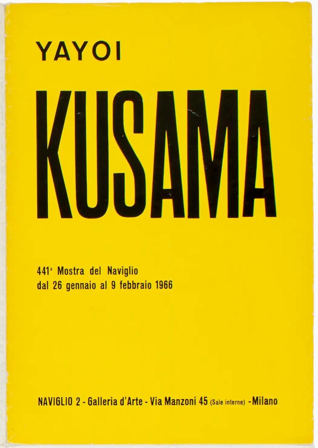 Cartel de exposición de Yayoi Kusama de los años 60 (Yayoi Kusama Driving Image Show 1966) en venta 3