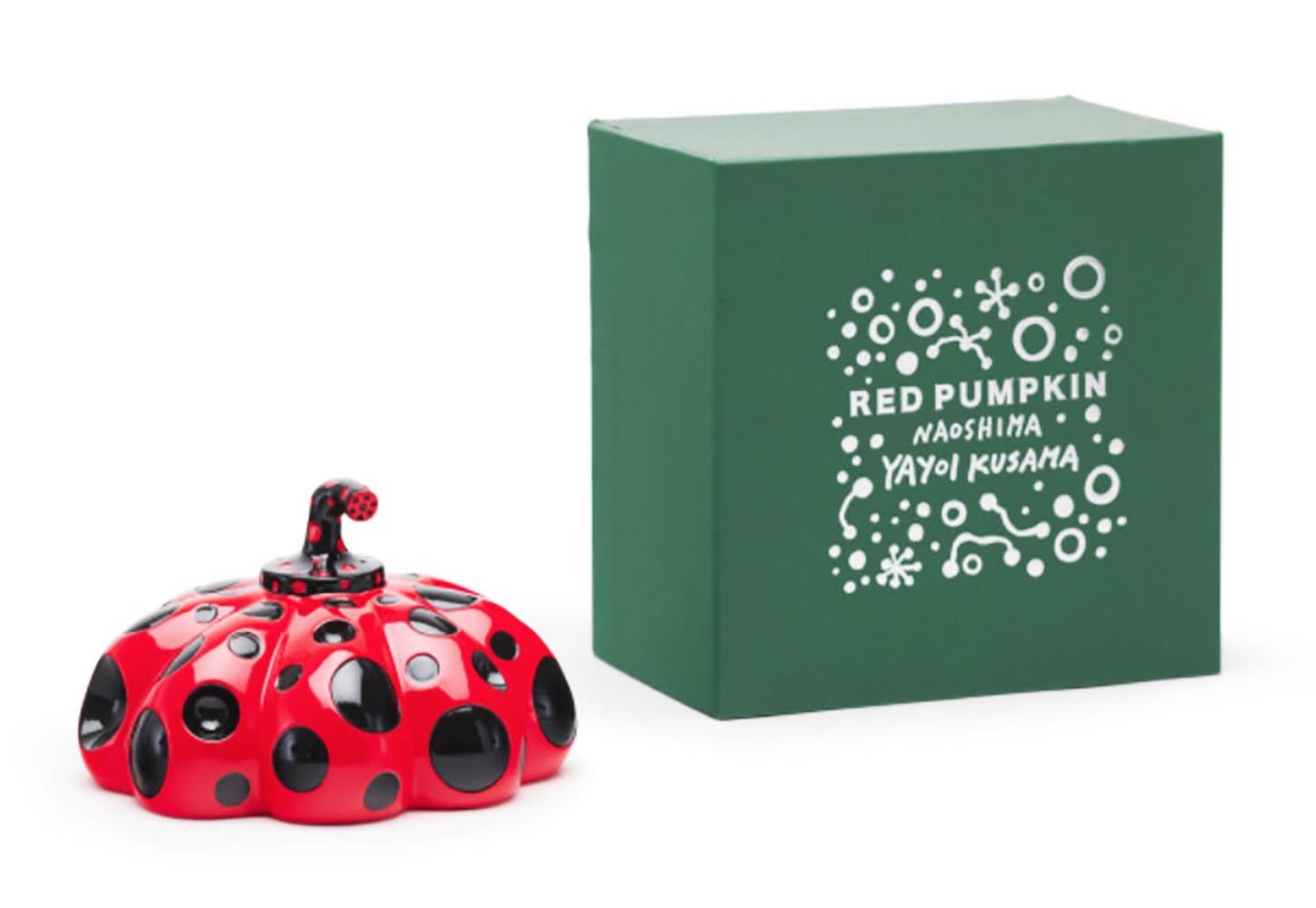 Yayoi Kusama Figurative Sculpture - Kusama Naoshima Pumpkin (Kusama Red and Black pumpkin)