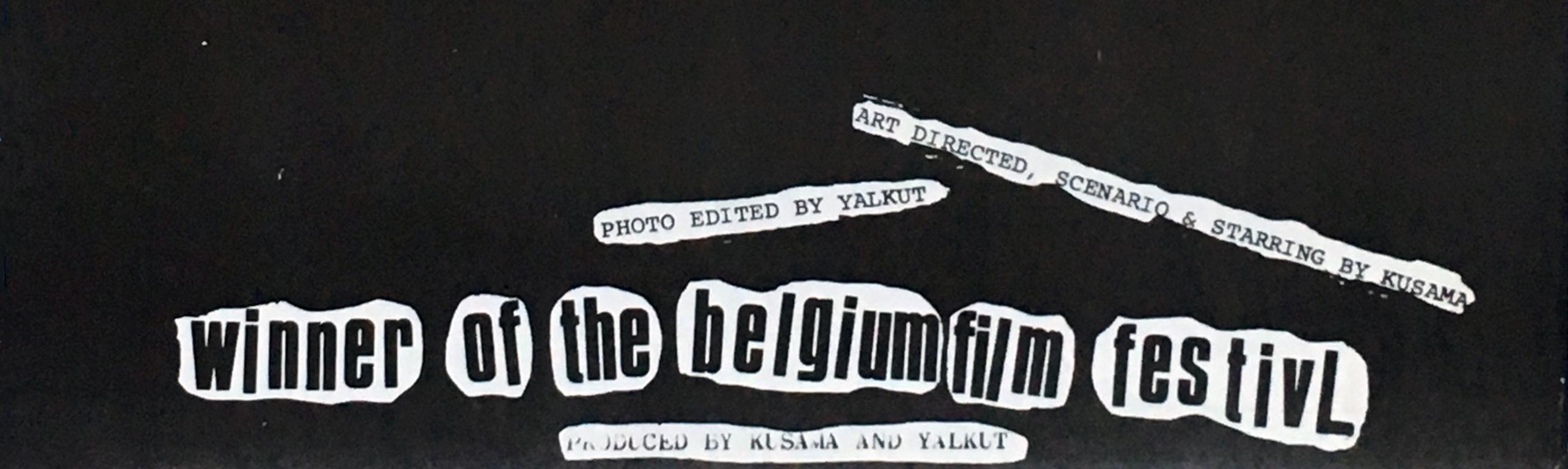 Yayoi Kusama Self-Obliteration  New York, NY 1968
Rare original flyer / announcement designed by Yayoi Kusama to promote a screening of Kusama's historic 1968 film 