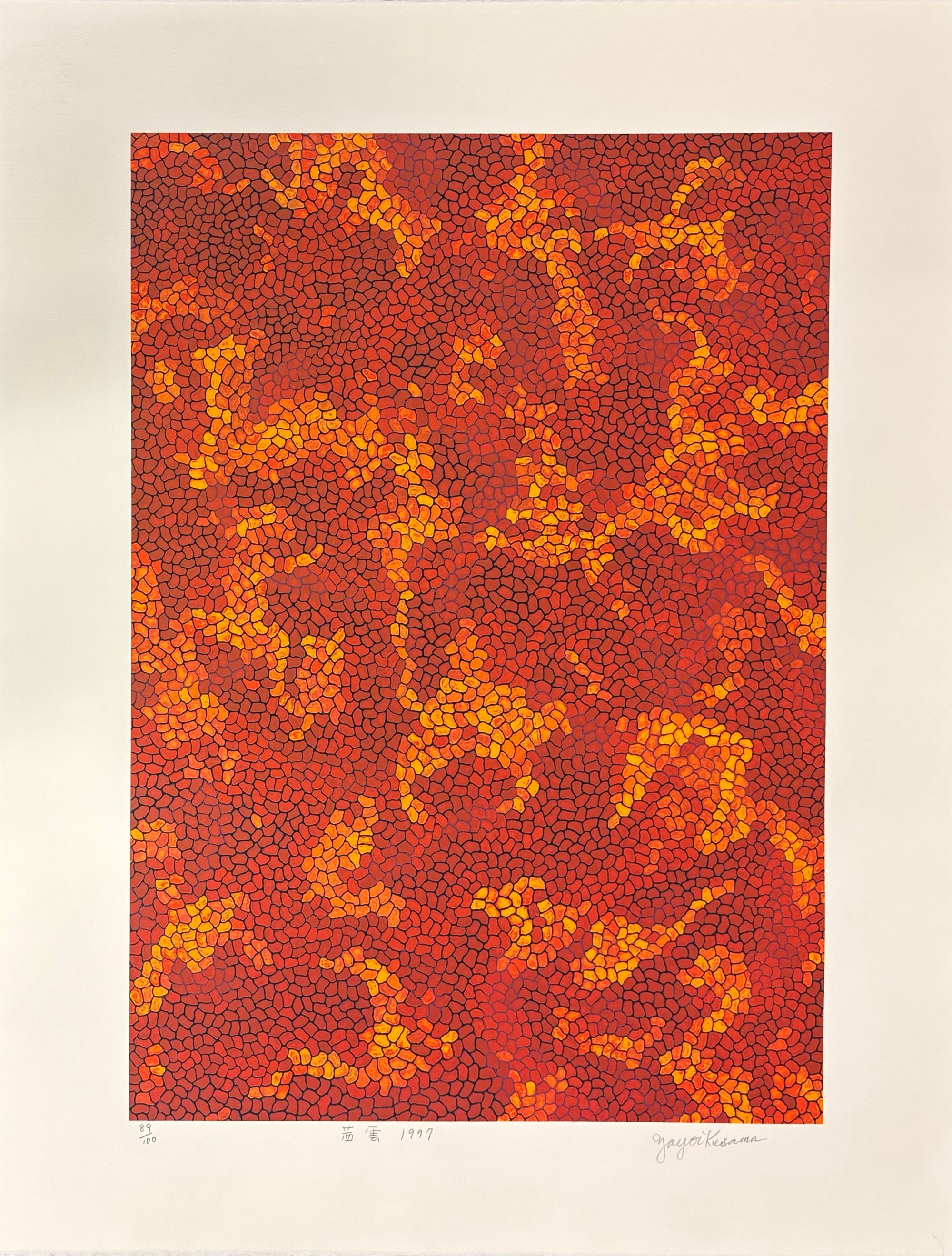 Madder-colored Cloud, 1997, Hand signed screenprint by Yayoi Kusama (ed. 100)