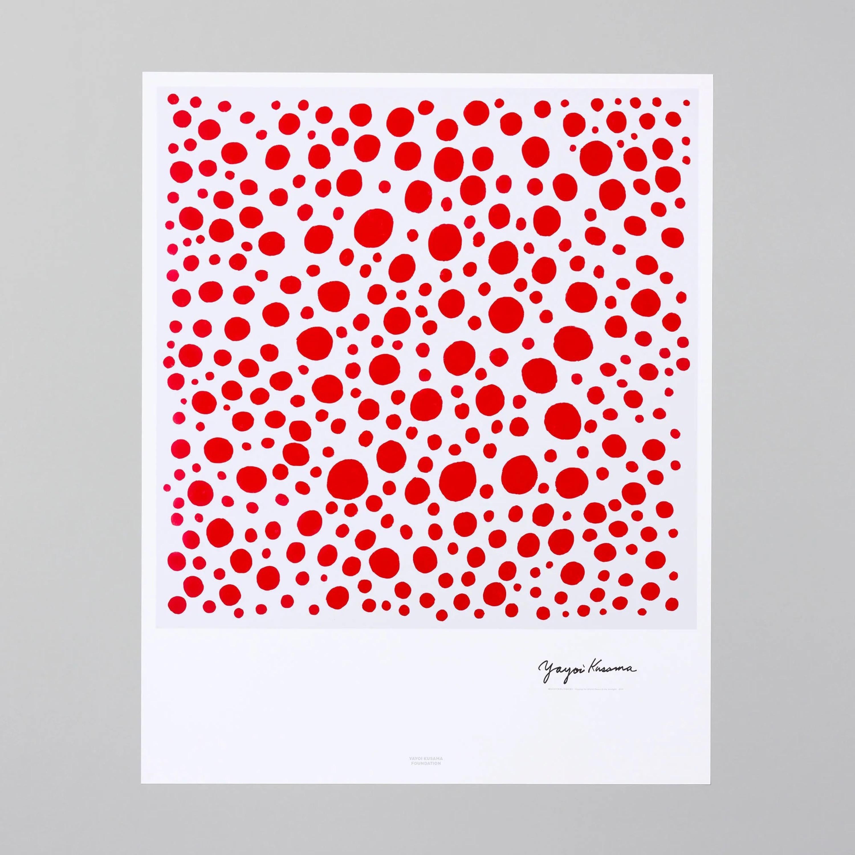 Abstract Print Yayoi Kusama - Prier pour la paix mondiale au soleil