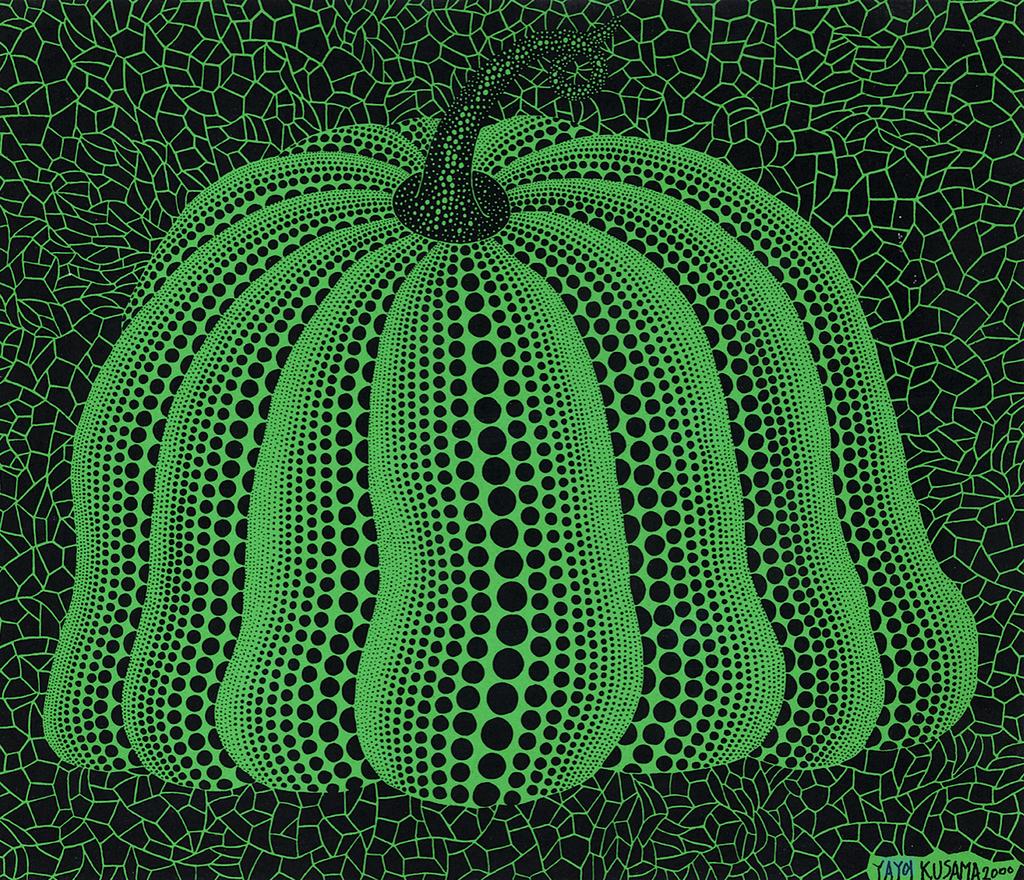 Yayoi Kusama Still-Life Print - Pumpkin 2000 (Green)