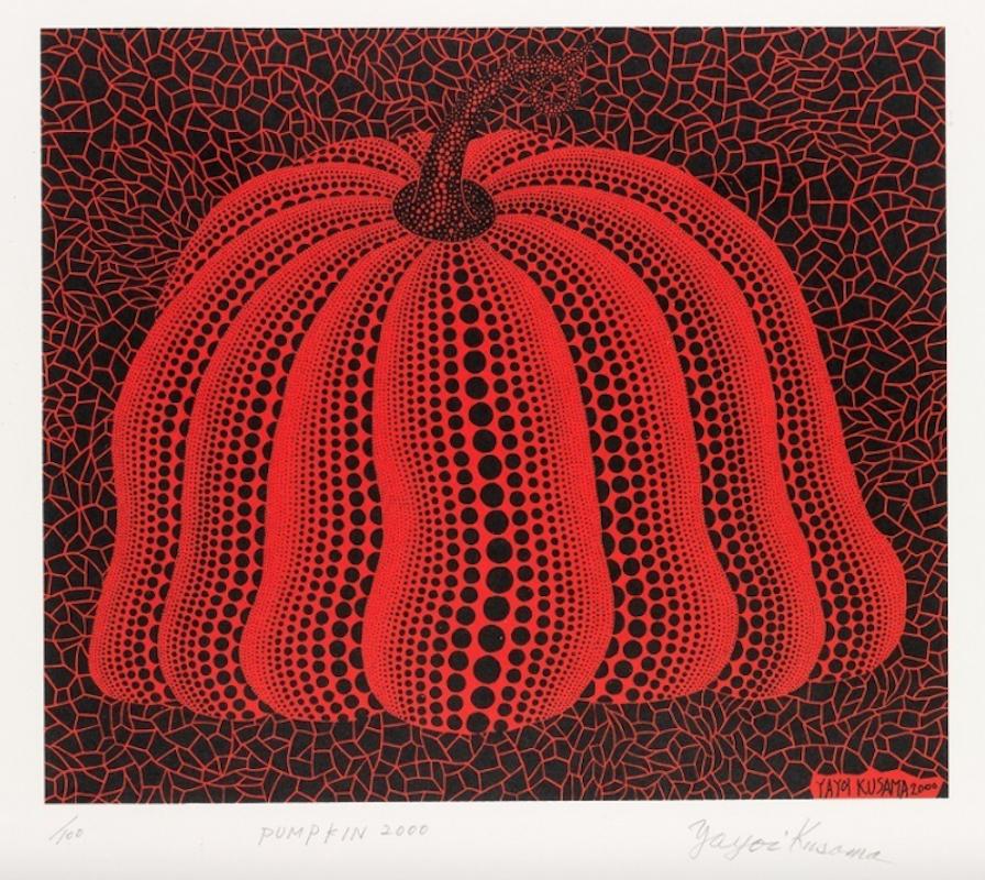 Yayoi Kusama Abstract Print - Pumpkin 2000 (Red)