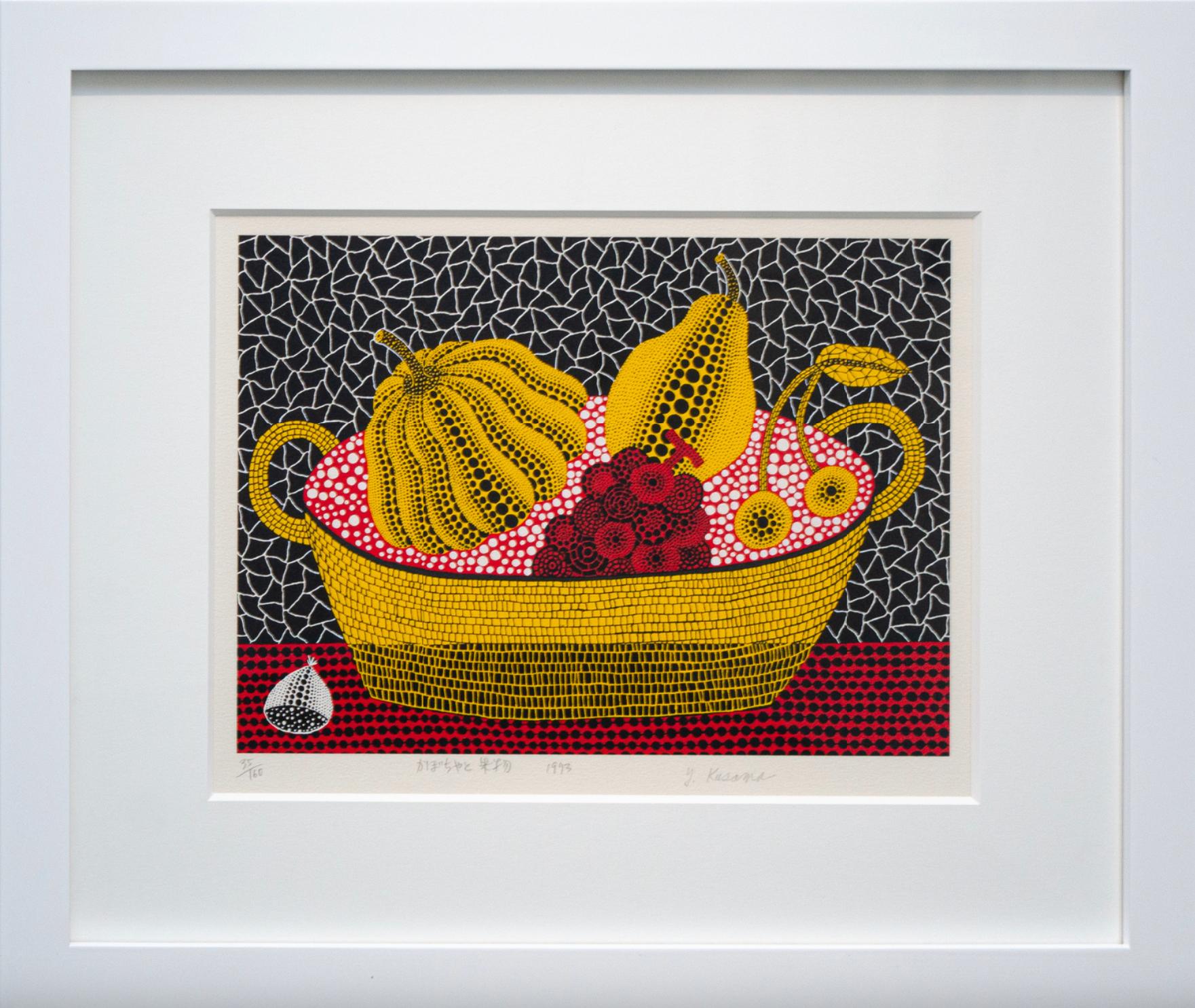 Yayoi Kusama Figurative Print - Pumpkin and Fruits