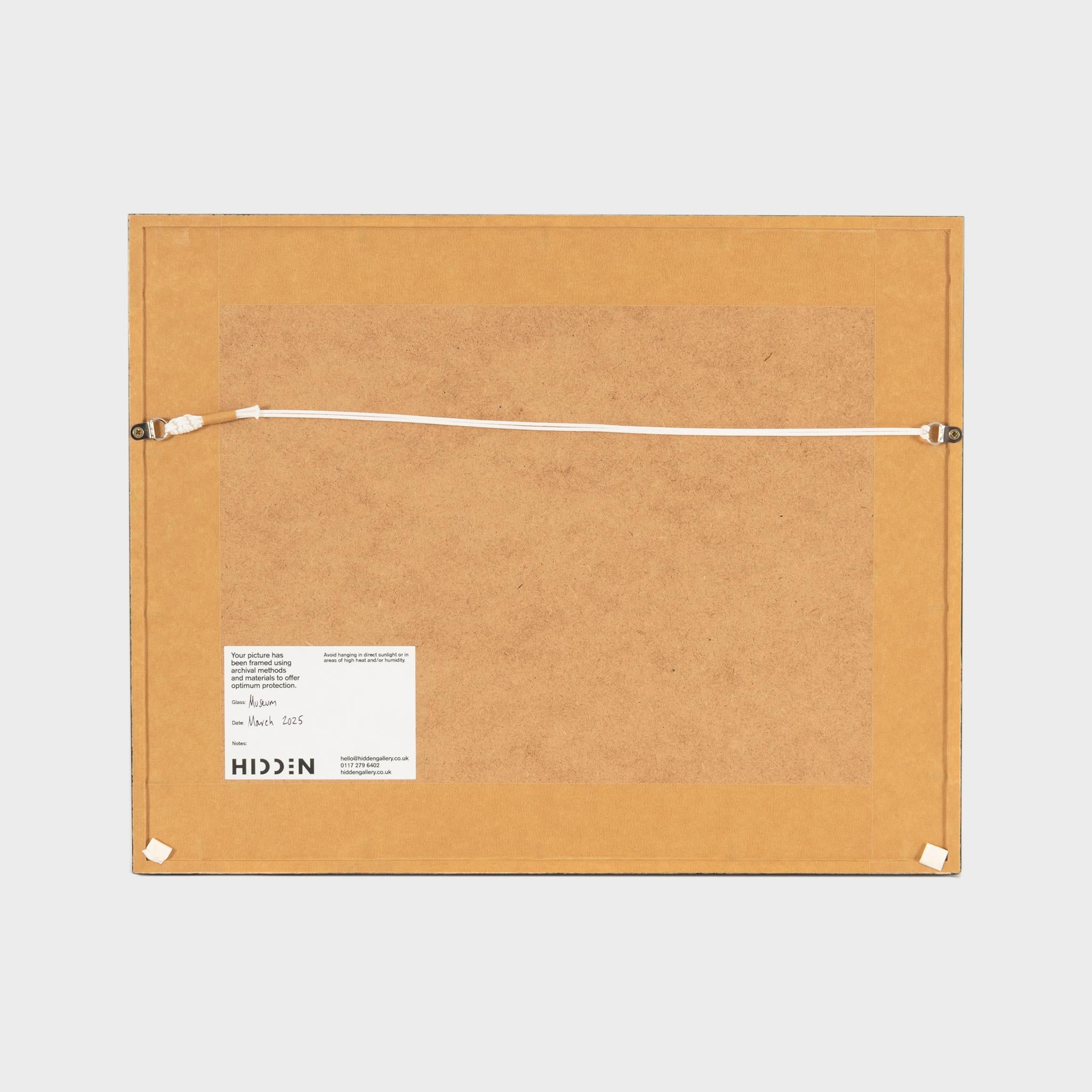 Siebdruck
Auflage von 150 Stück
28 x 37,3 cm (11 x 14,7 Zoll)
Signiert, nummeriert, datiert und betitelt auf der Vorderseite
Ausgezeichneter Zustand. Geringfügige Unvollkommenheiten können aufgrund des Alters des Drucks vorhanden sein
Schwimmend