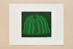 Citrouille (verte) -- Sérigraphie, « Dots » de Yayoi Kusama