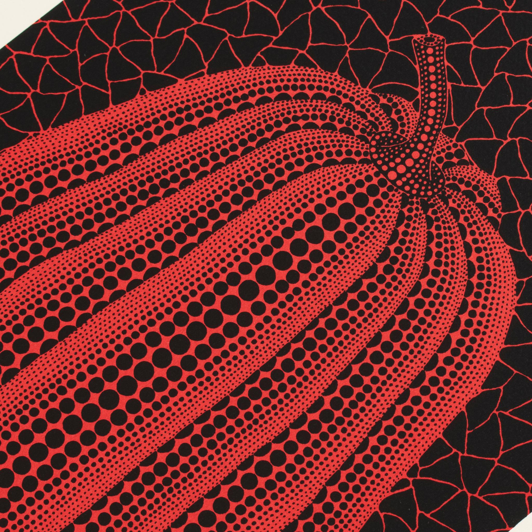 Calabaza (RT)  Yayoi Kusama estampado calabaza edición limitada rojo estampado abstracto 1