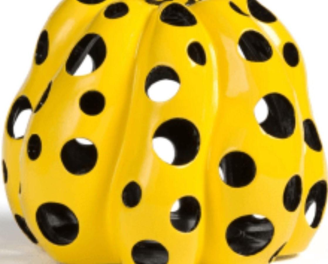 Pumpkin sculpture with holes By Yayoi Kusama For Sale 3