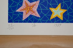 Sea (Kusama 136) Limited Edition Screenprint Yayoi Kusama Aquatic Blue