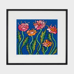 Summer Flowers  Yayoi Kusama floral abstract signed print