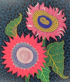 Girasoles (1989). Serigrafía, Edición Limitada a 100 por Yayoi Kusama (ABE 126)