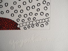 Talks About Love : eau-forte originale avec pochoir - signature aquarelle