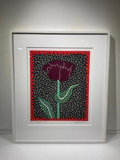 Tulipe (I),  Serigrafía (lamé) Edición Limitada de 60 por Yayoi Kusama (ABE 290)