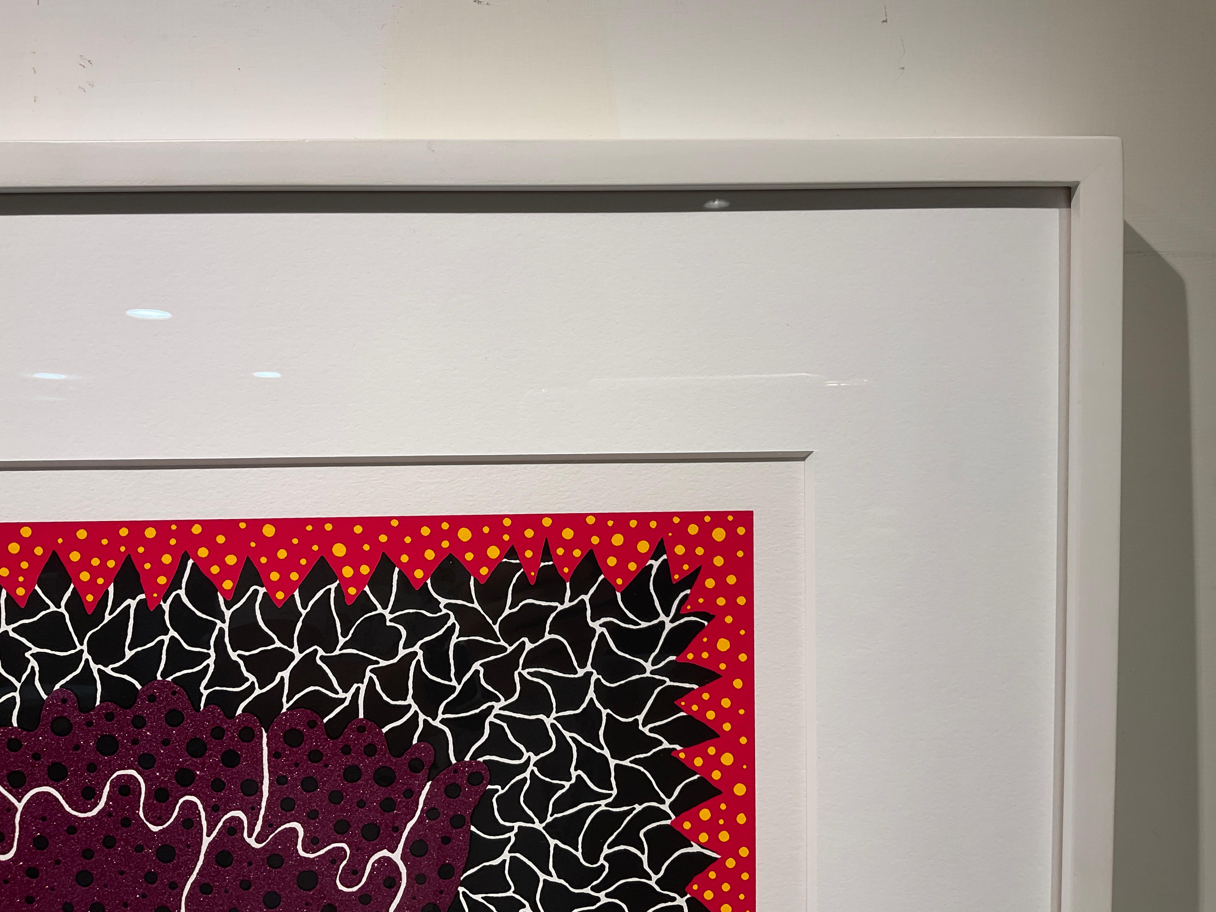 Tulipe (I),  Serigrafía (lamé) Edición Limitada de 60 por Yayoi Kusama (ABE 290) en venta 3