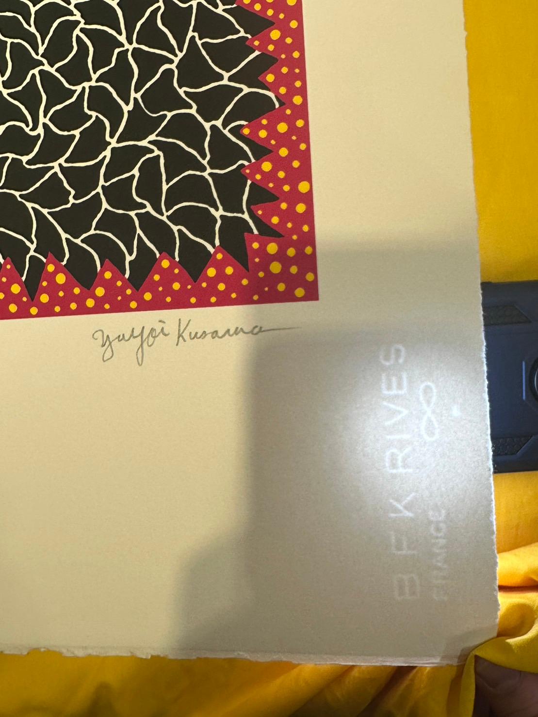 Tulipe (I),  Serigrafía (lamé) Edición Limitada de 60 por Yayoi Kusama (ABE 290) en venta 8