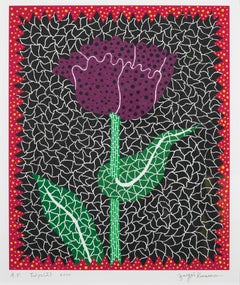 Tulipe (I),  Serigrafía (lamé) Edición Limitada de 60 por Yayoi Kusama (ABE 290)