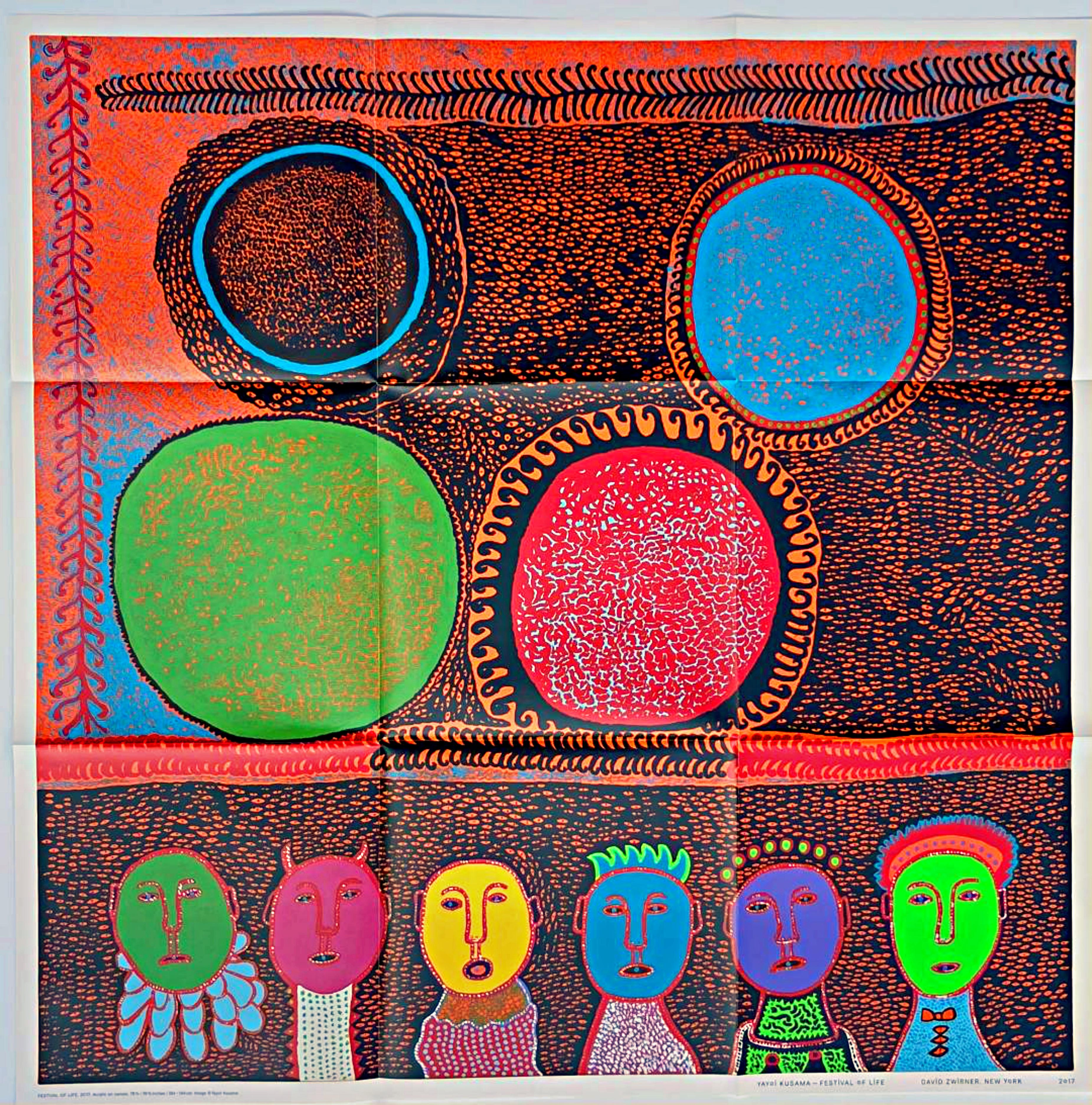 Poster della mostra Untitled Zwirner Gallery per Yayoi Kusama: Festival of Life in vendita 1
