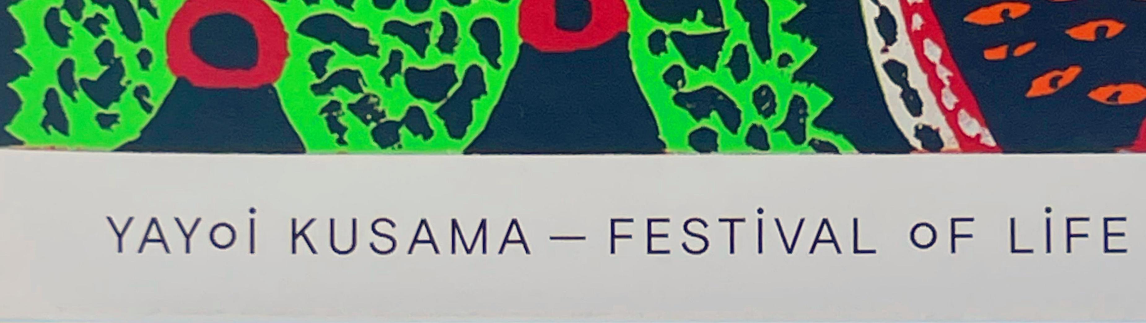 Poster della mostra Untitled Zwirner Gallery per Yayoi Kusama: Festival of Life in vendita 3