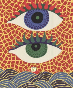 Yayoi Kusama 'Both Eyes' 2005- Offset Lithograph