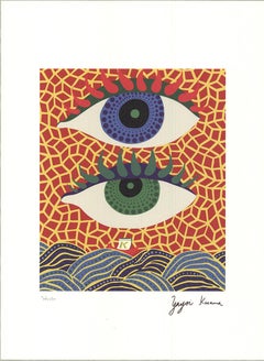 Yayoi Kusama 'Both Eyes' 2005- Offset Lithograph