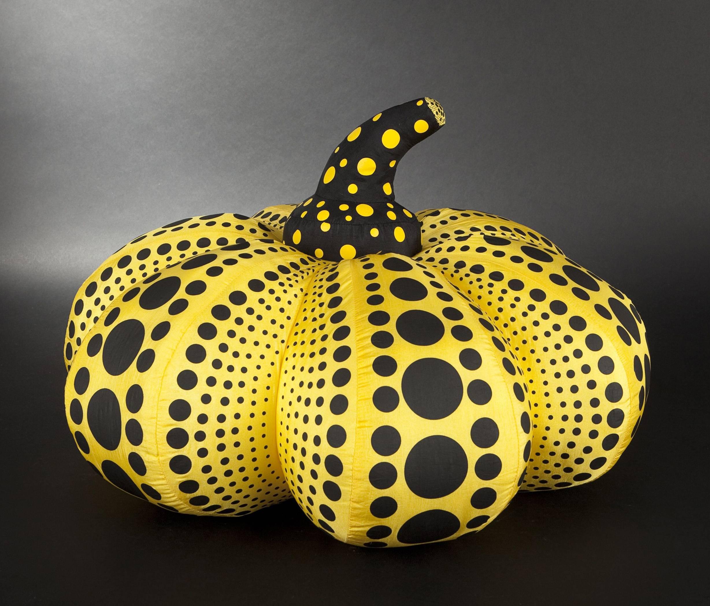 Yayoi Kusama Kusama Plush Pumpkin (Kusama yellow and black pumpkin
