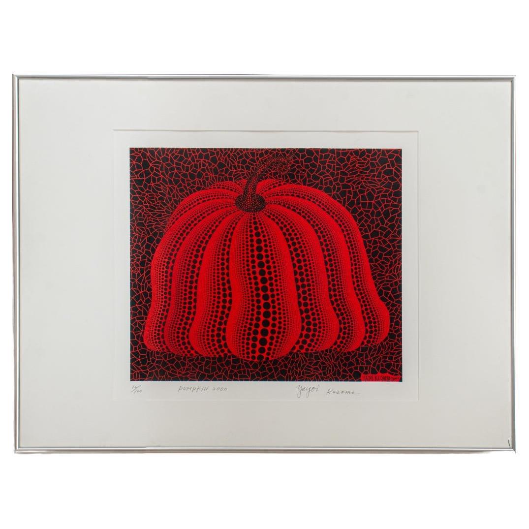 Yayoi Kusama "Pumpkin 2000 (Red)" Screenprint For Sale