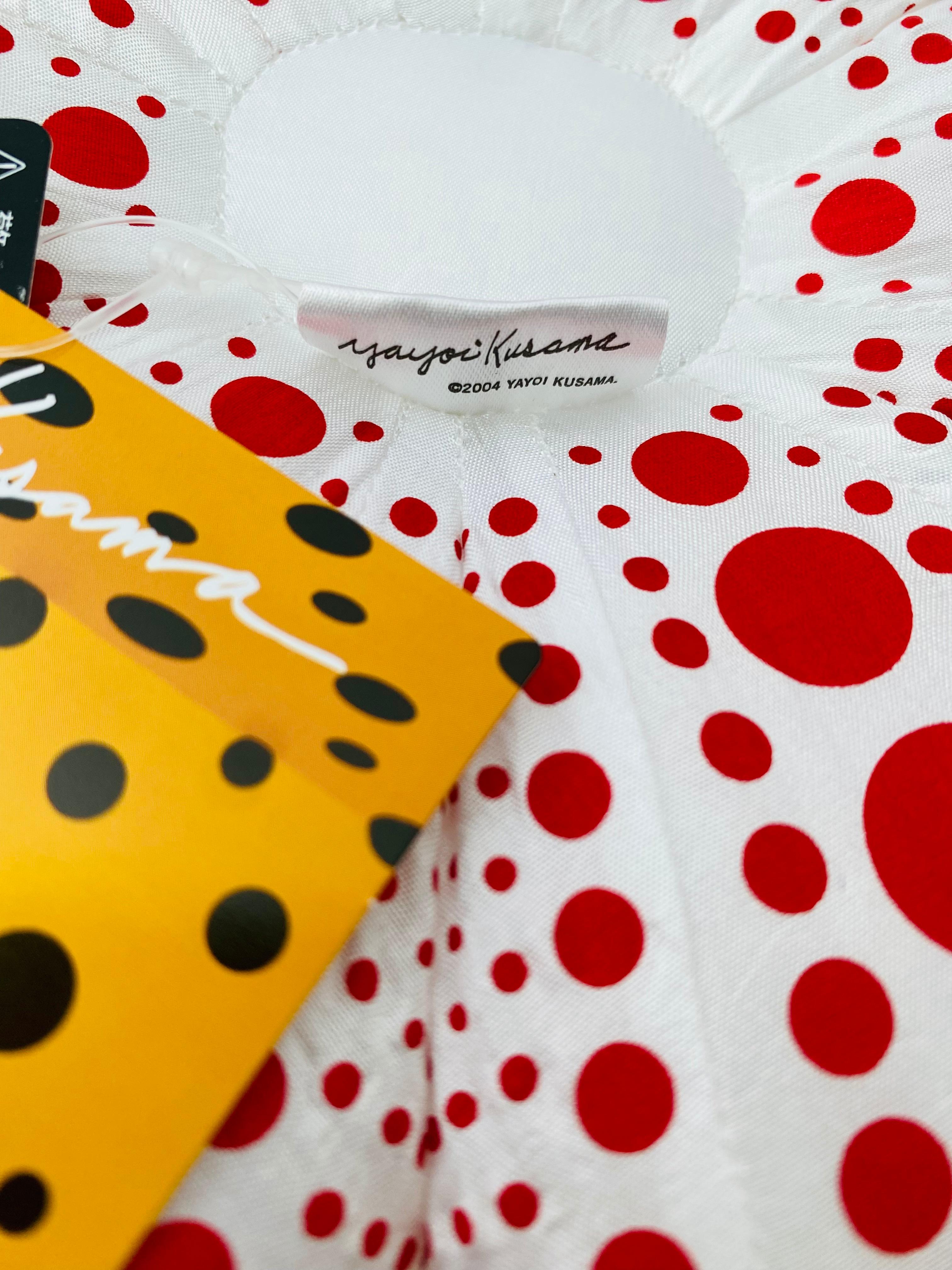 Yayoi Kusama Red & White Pumpkin (plush):
An iconic, vibrantly colored pop art piece - this Kusama plush pumpkin features the universal polka dot patterns and bold colors for which the artist is perhaps best known. Kusama first used the pumpkin at