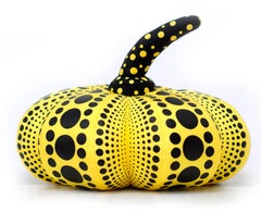 Citrouille en peluche Kusama (citrouille jaune Kusama & noire)