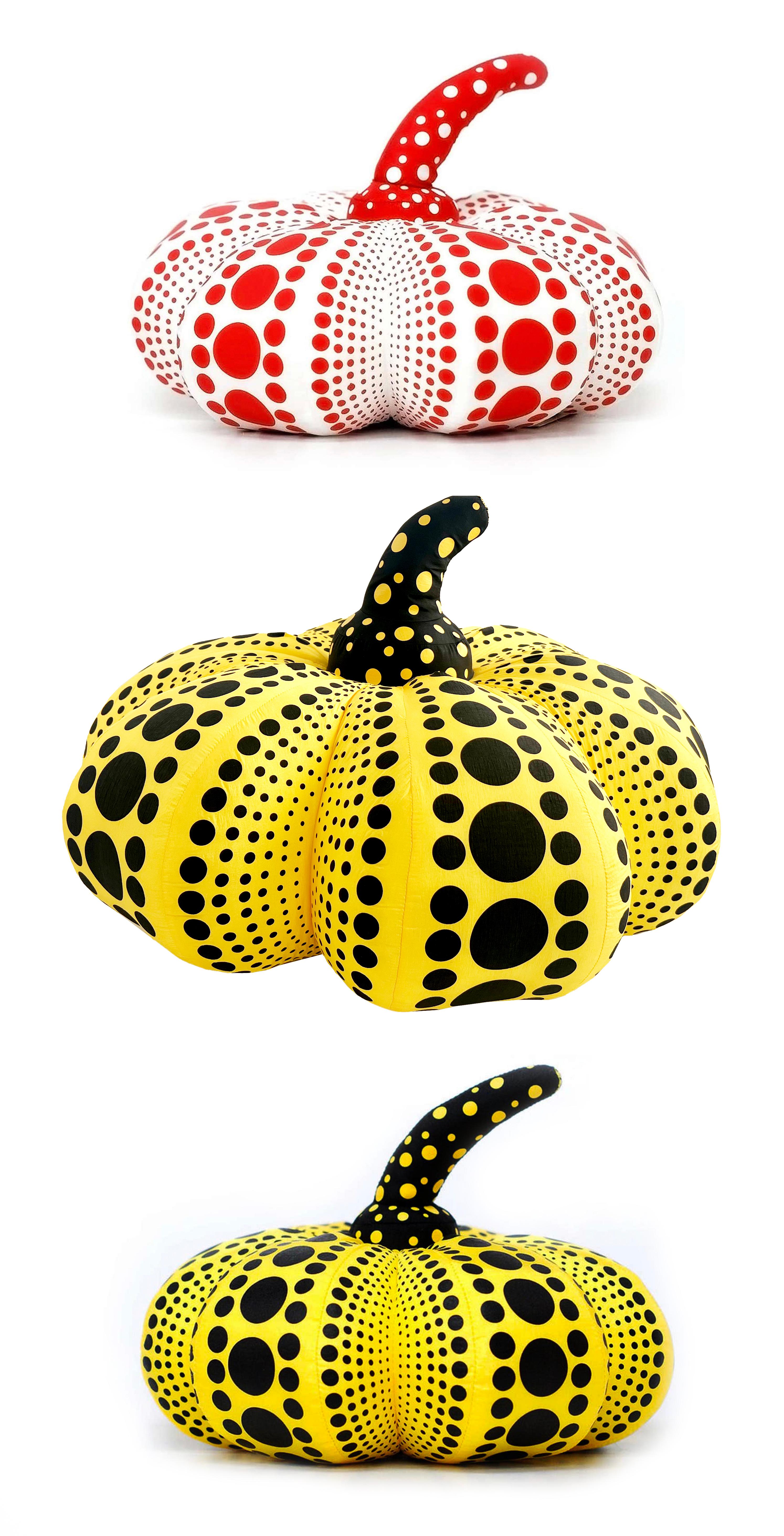 Kusama Plush Pumpkins (Set of 3 works)  - Print by Yayoi Kusama