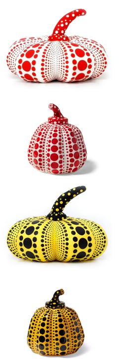 Kusama Pumpkins Keramik und Plüsch (Set von 4 Werken) 