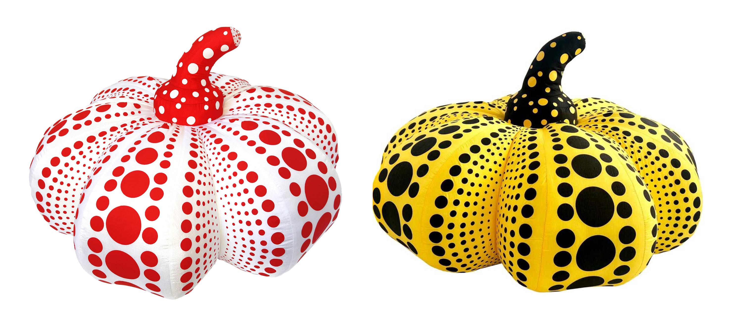 Kusama Pumpkins (large plush: set of 2 works) - Sculpture by Yayoi Kusama