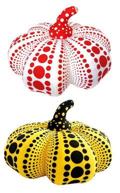 Kusama Pumpkins (large plush: set of 2 works) 