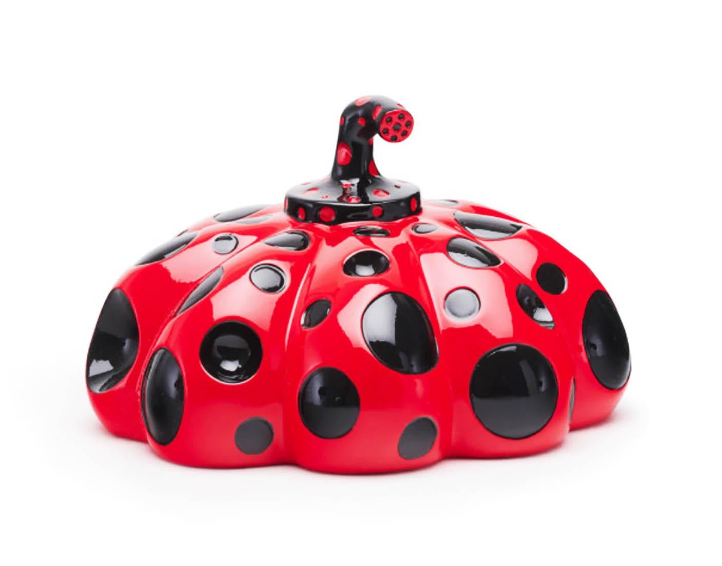 Yayoi Kusama Set of 3 Pumpkins: Yellow and Black, Red & White and Red & Black
Naoshima:

An iconic, vibrantly colored pop art set - these small Kusama pumpkin sculptures feature the universal polka dot patterns and bold colors for which the artist