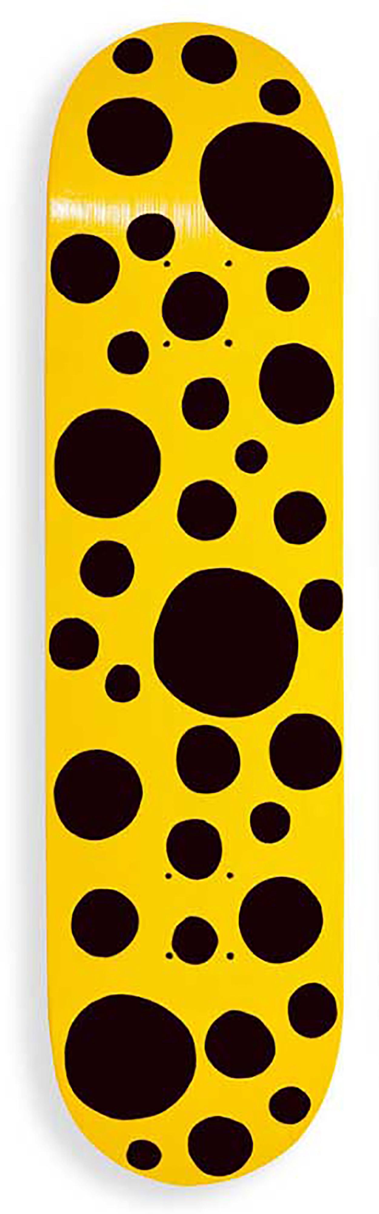Yayoi Kusama MoMa Skateboard Decks (set of 2 works):
These highly decorative Yayoi Kusama skateboard decks feature Kusama's Dots Obsession imagery and makes for standout Kusama wall art that hangs with ease. Published by MoMa New York. These work