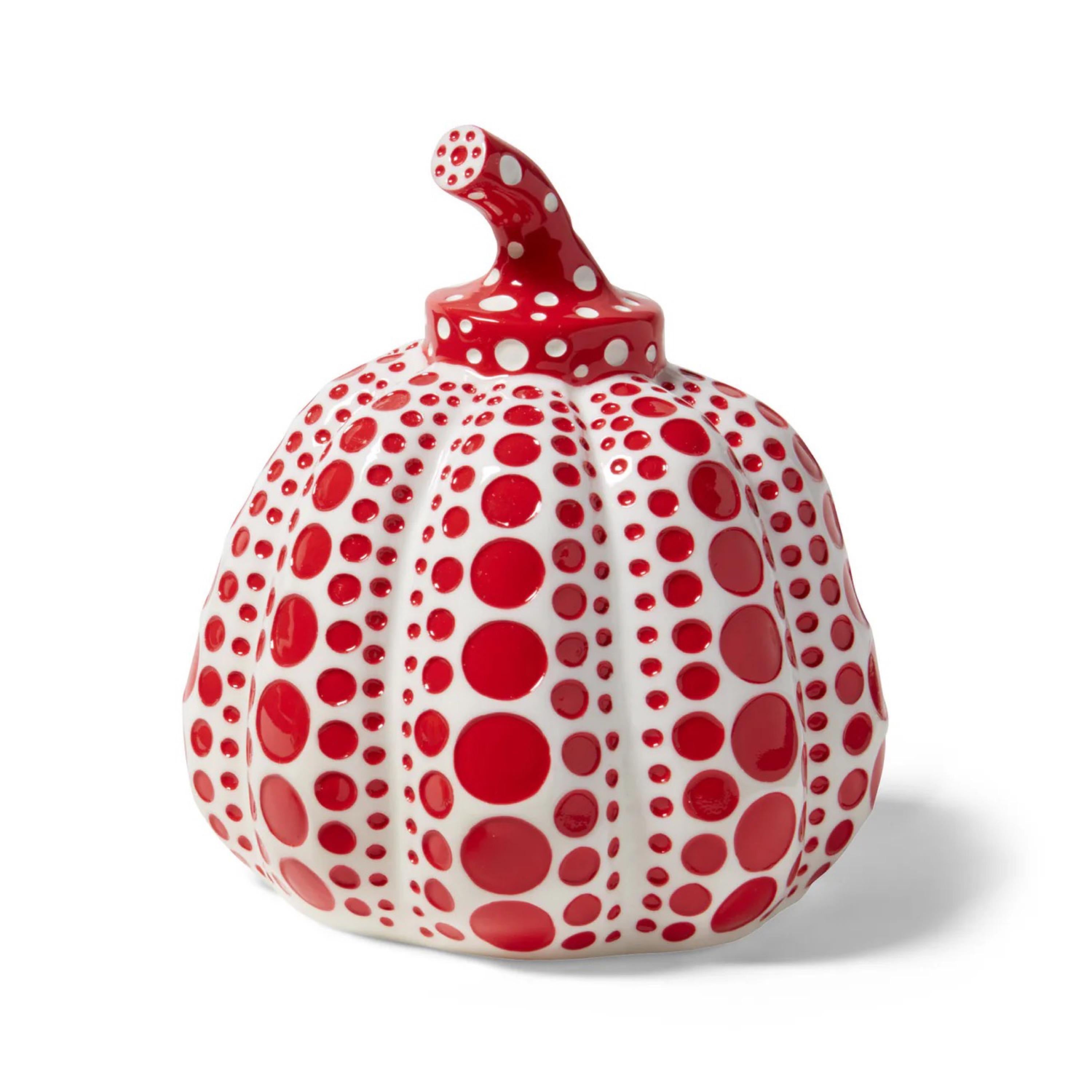 Pumpkin Cast Resin Figure - Red & Yellow (Set of 2) - Contemporary Sculpture by Yayoi Kusama