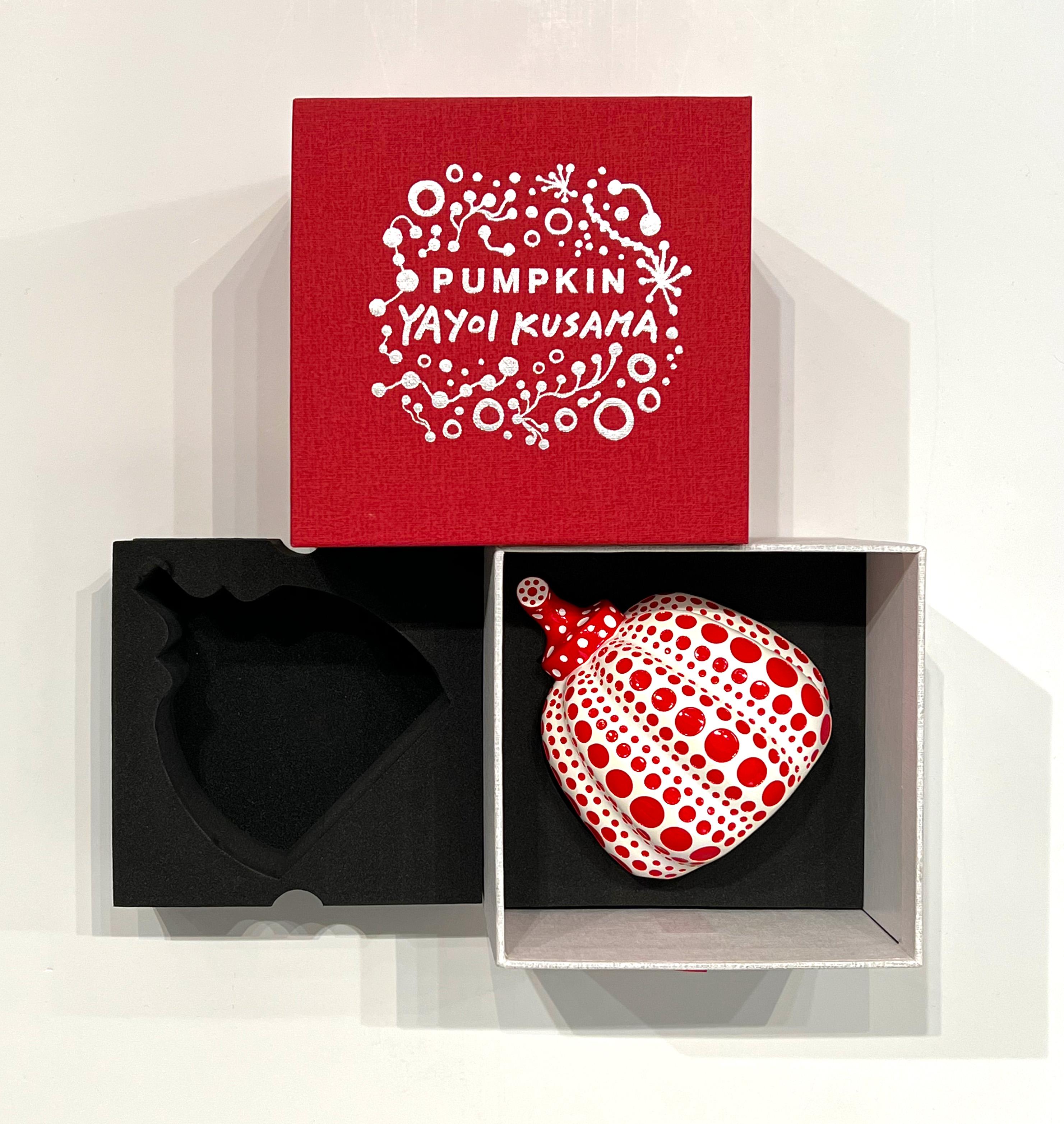 'Pumpkin' White/Red Pumpkin Pop Art Resin Sculpture, 2016 For Sale 2