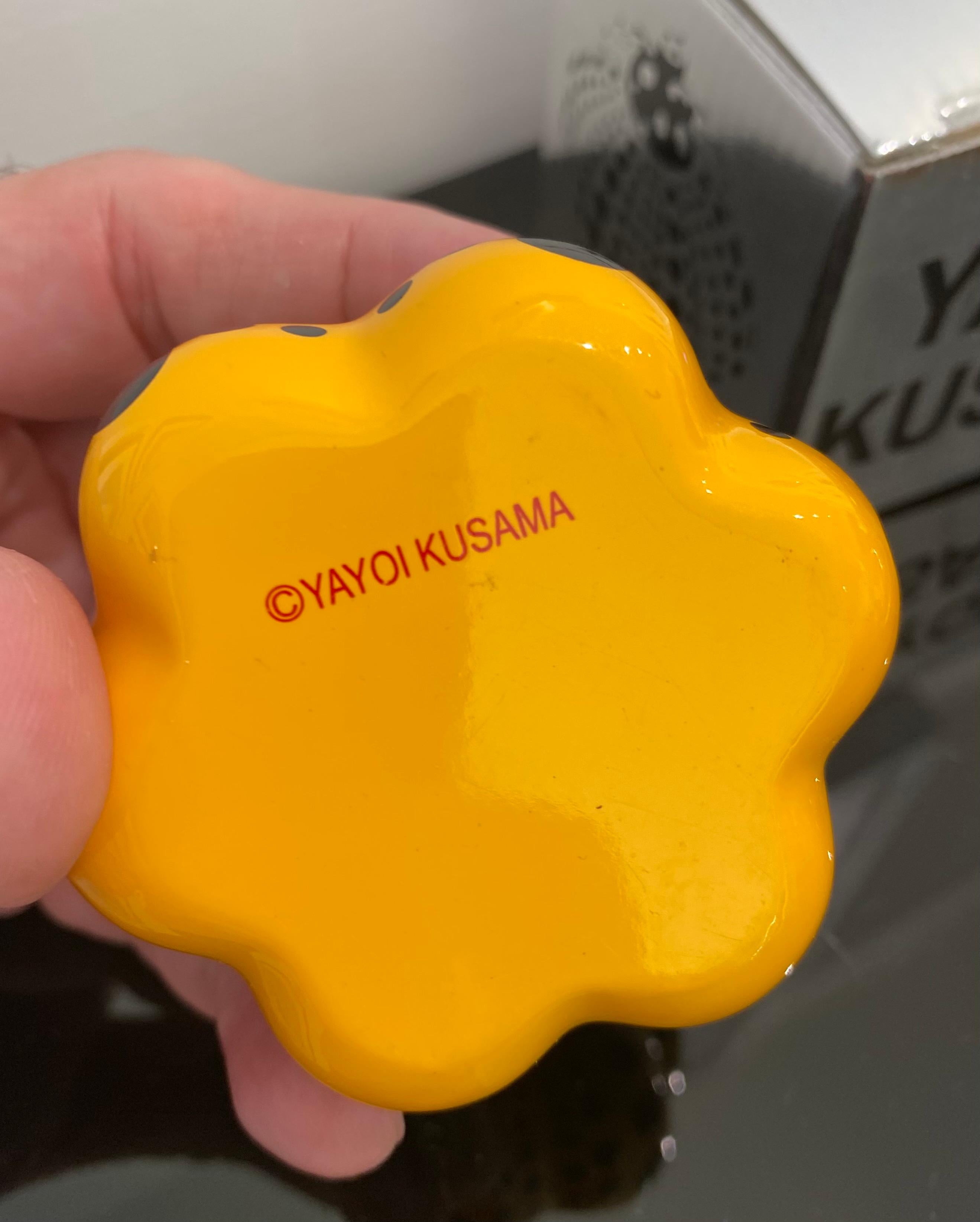 Pumpkin (Yellow & Black) - Gray Still-Life Sculpture by Yayoi Kusama