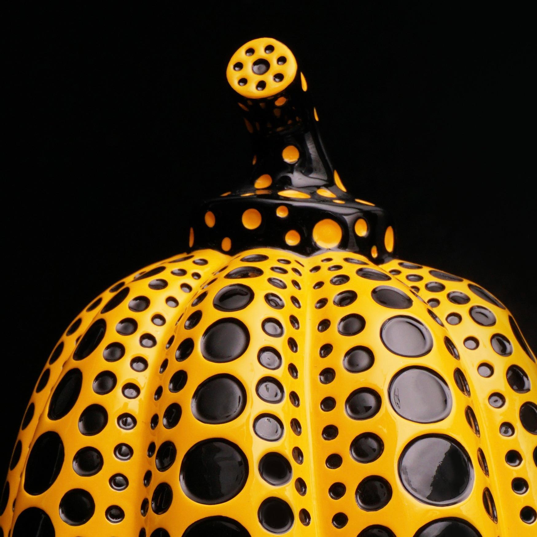 'Pumpkin' Yellow/Black Pumpkin Pop Art Resin Sculpture, 2016 For Sale 6