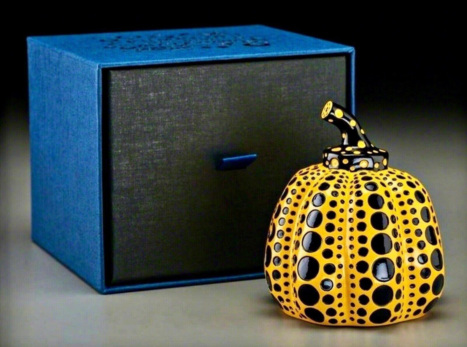 Pumpkins (Yellow & Black & Red & White) Two Painted Sculptures Yayoi Kusama For Sale 6