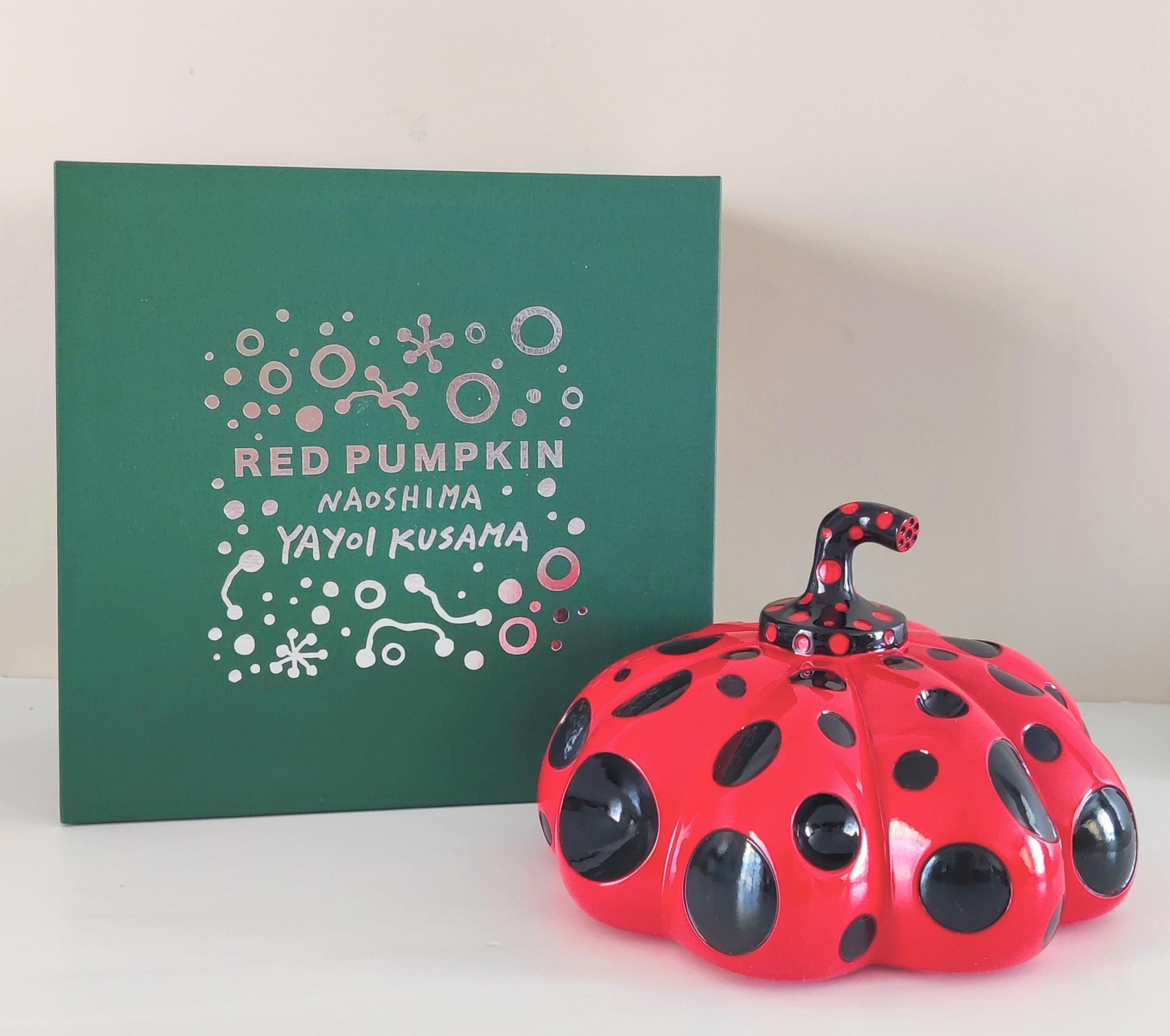 Naoshima Red Pumpkin

with the artist's copyright stamp and the title (on the underside)

cast resin multiple painted in colors, with the original presentation box, new condition

size: 9 cm x 14 cm x 14 cm

Executed in 2019; this multiple is from