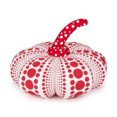 Zucca di peluche Yayoi Kusama (zucca rossa e bianca)