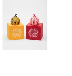 Yayoi Kusama, Pumpkin Cast Resin Figure in Red 
Yellow, Set of 2, 2015