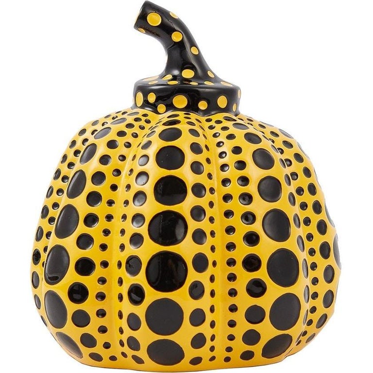 Yayoi Kusama, Pumpkin Cast Resin Figure in Yellow, 2015

Lacquer-painted cast resin figure.
Stamped with the artist’s name on the underside.
Comes in the original box, never opened.
W7.6 x D7.6 x H10.2 cm
