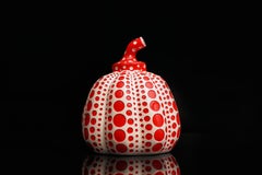 Used Yayoi Kusama 'Pumpkin' White/Red Pumpkin Pop Art Resin Sculpture, 2016