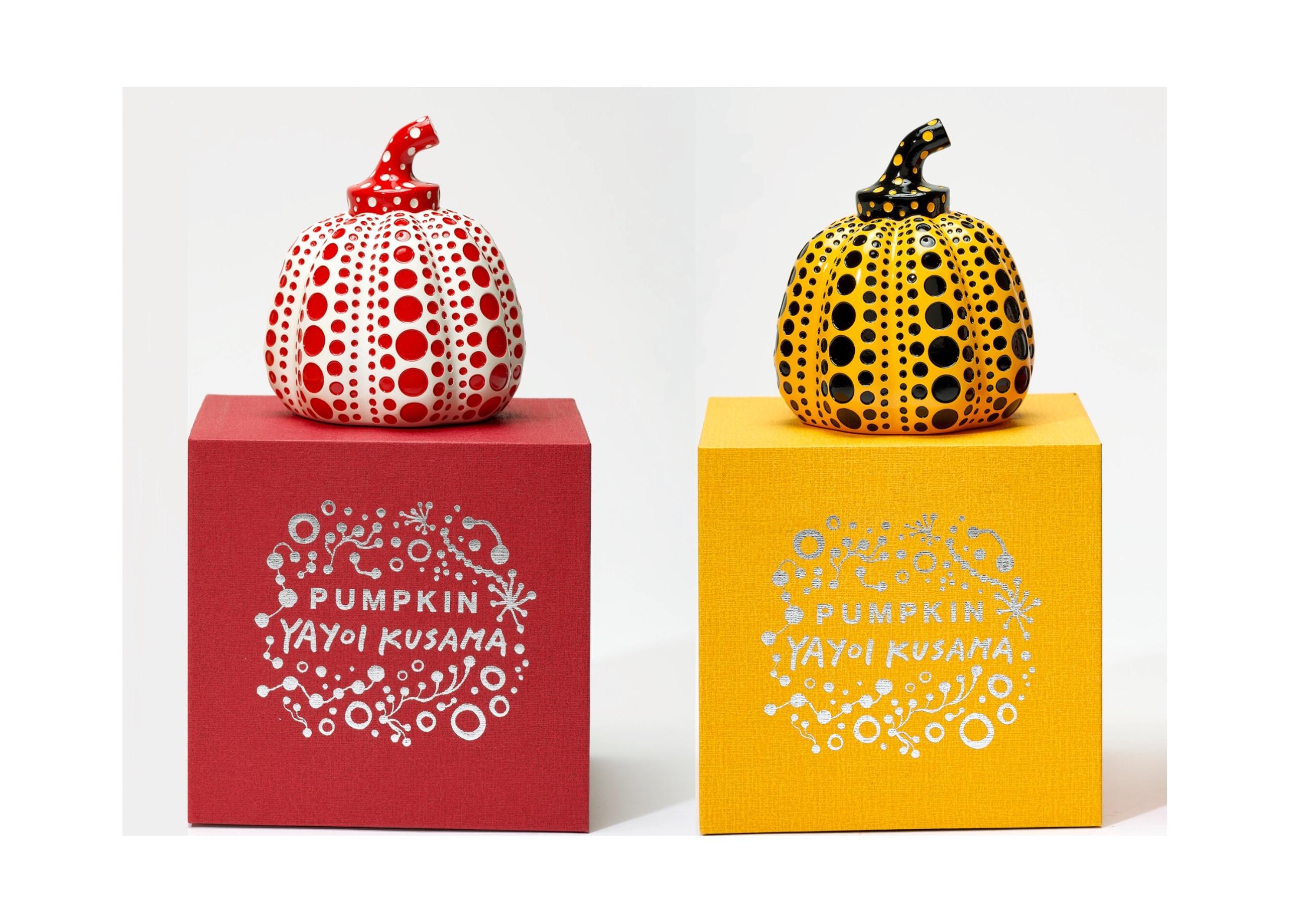 Pumpkins (Set of 2) Red White Black Yellow