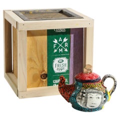 Yayoi Kusama Teapot and Box Set in Glazed Porcelain by Roberto Lugo