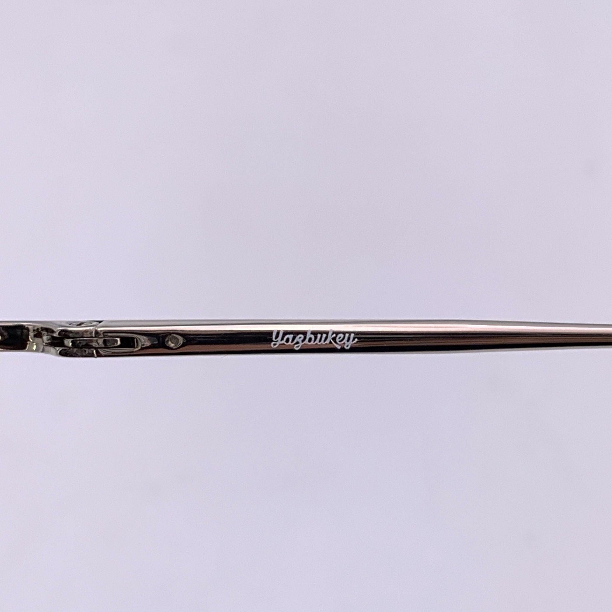 Yazbukey x Linda Farrow Occhiali da sole tondi bianchi per la pace Yaz/8/1 145 mm In condizioni ottime in vendita a Rome, Rome