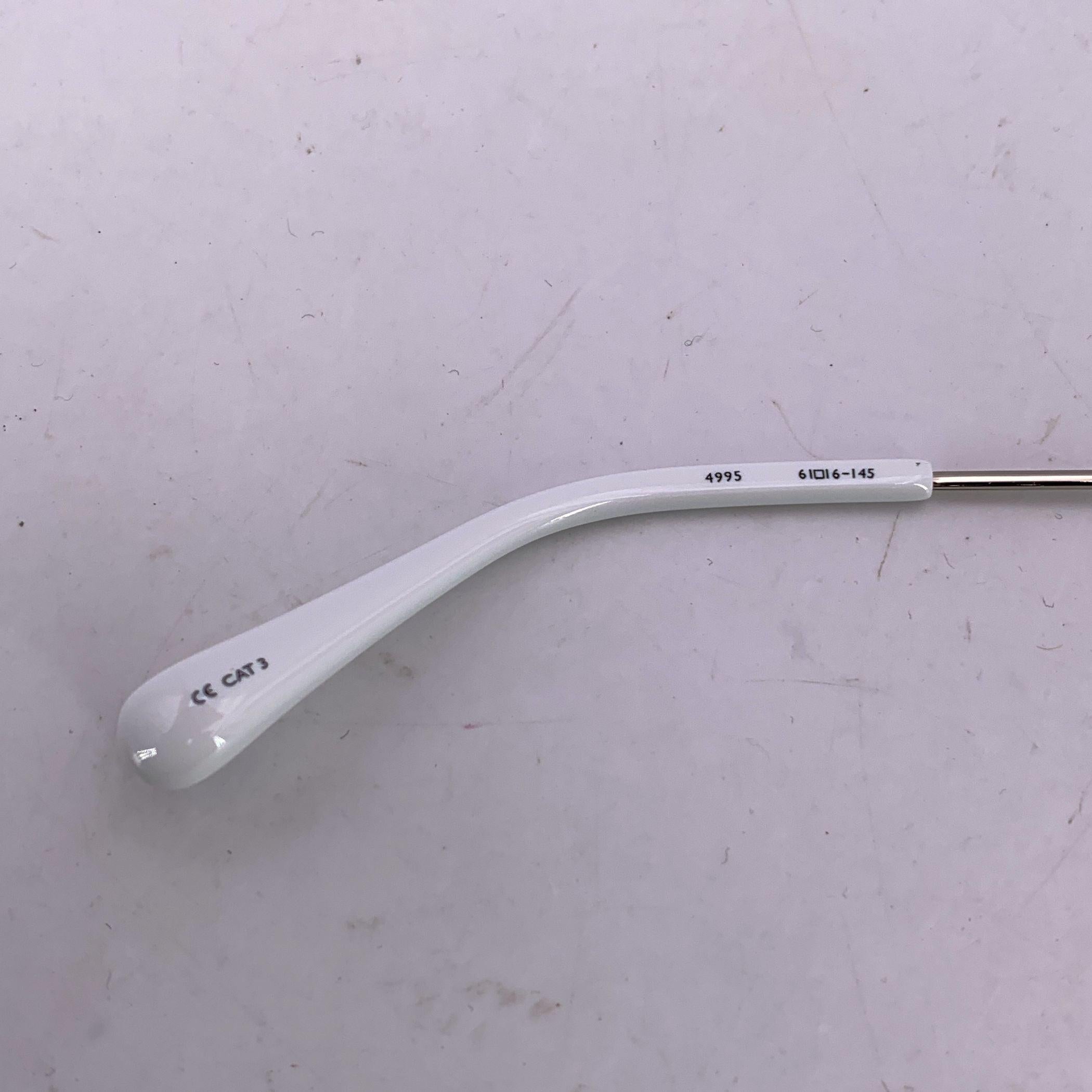 da uomo o donna Yazbukey x Linda Farrow Occhiali da sole tondi bianchi per la pace Yaz/8/1 145 mm in vendita