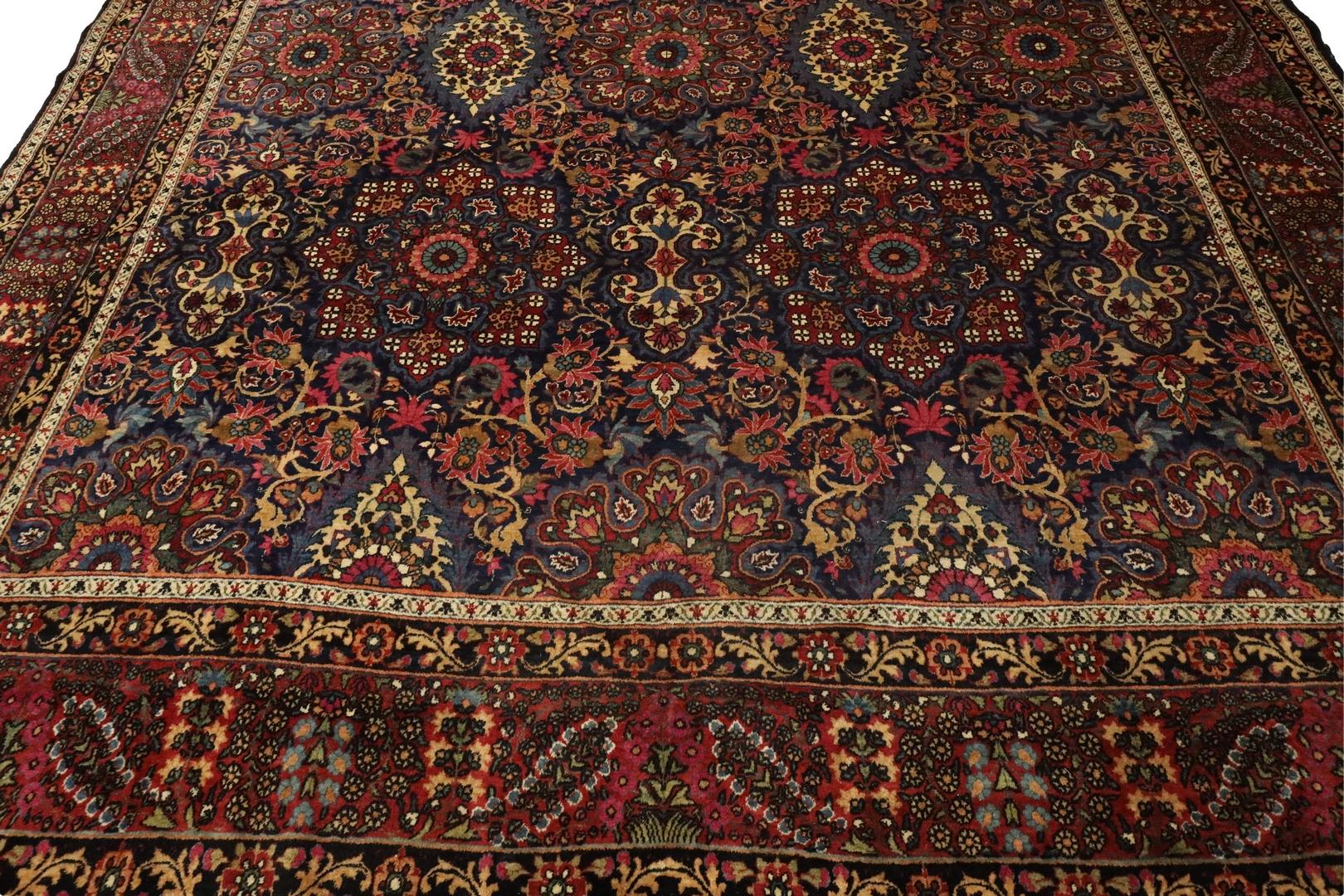 Yazd-Kerman Antiker Teppich- 10'5