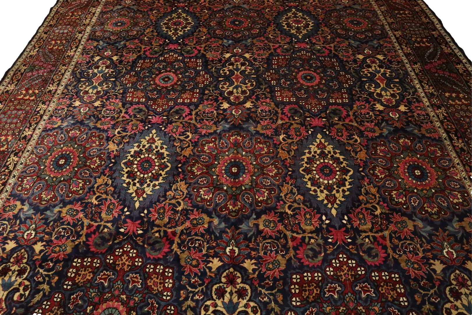 Yazd-Kerman Antiker Teppich- 10'5